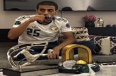 “جاب الكأس ورايح يتقهوى في ديوانية”.. لقطة عفوية للاعب المنتخب السعودي همام الهمامي بصحبة كأس الخليج