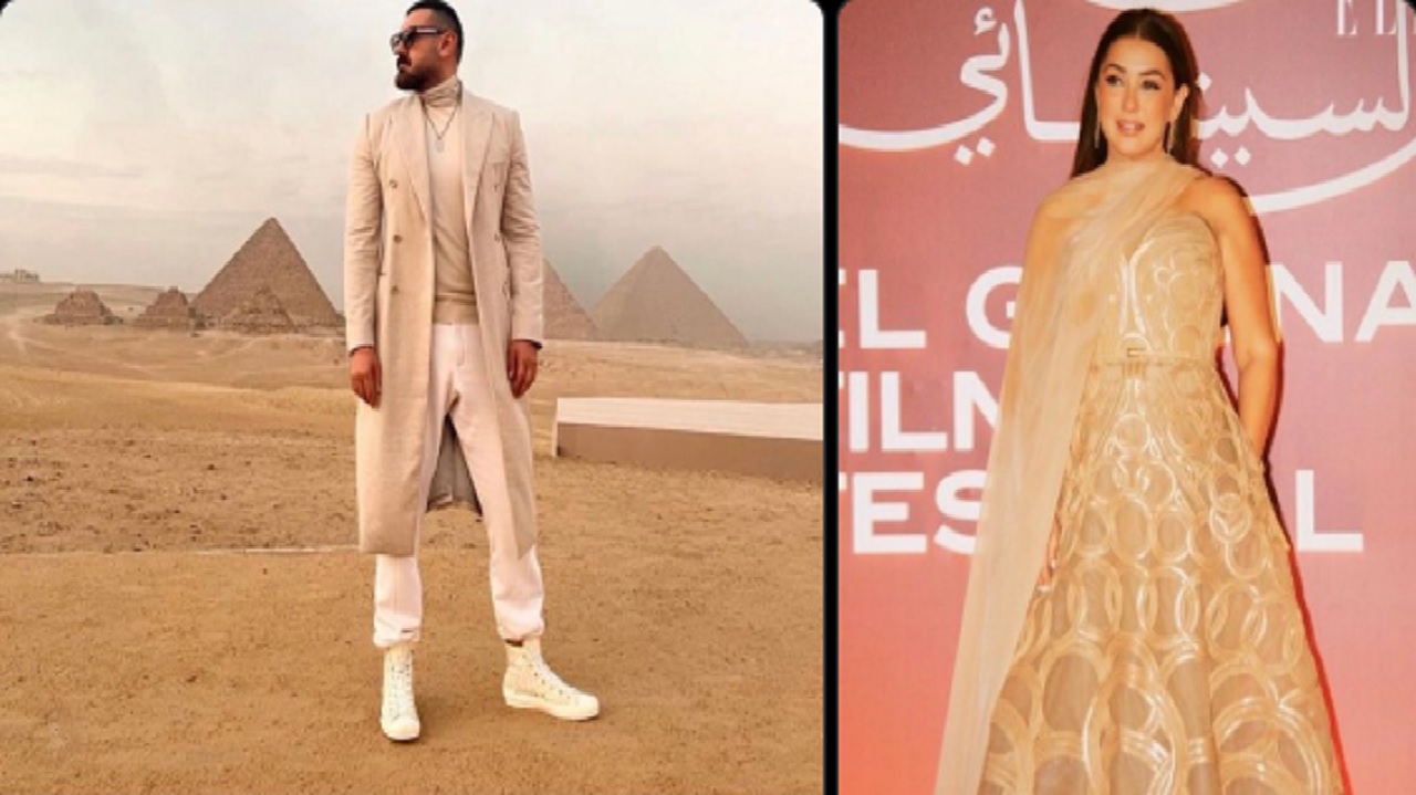 عمرو يوسف يغازل الجونة وكندة علوش تتغنى بجمال الأهرامات.. صور