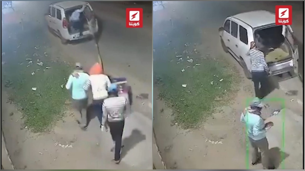 لصوص يقتلعون ماكينة صراف آلي كاملة ويسحبونها .. فيديو