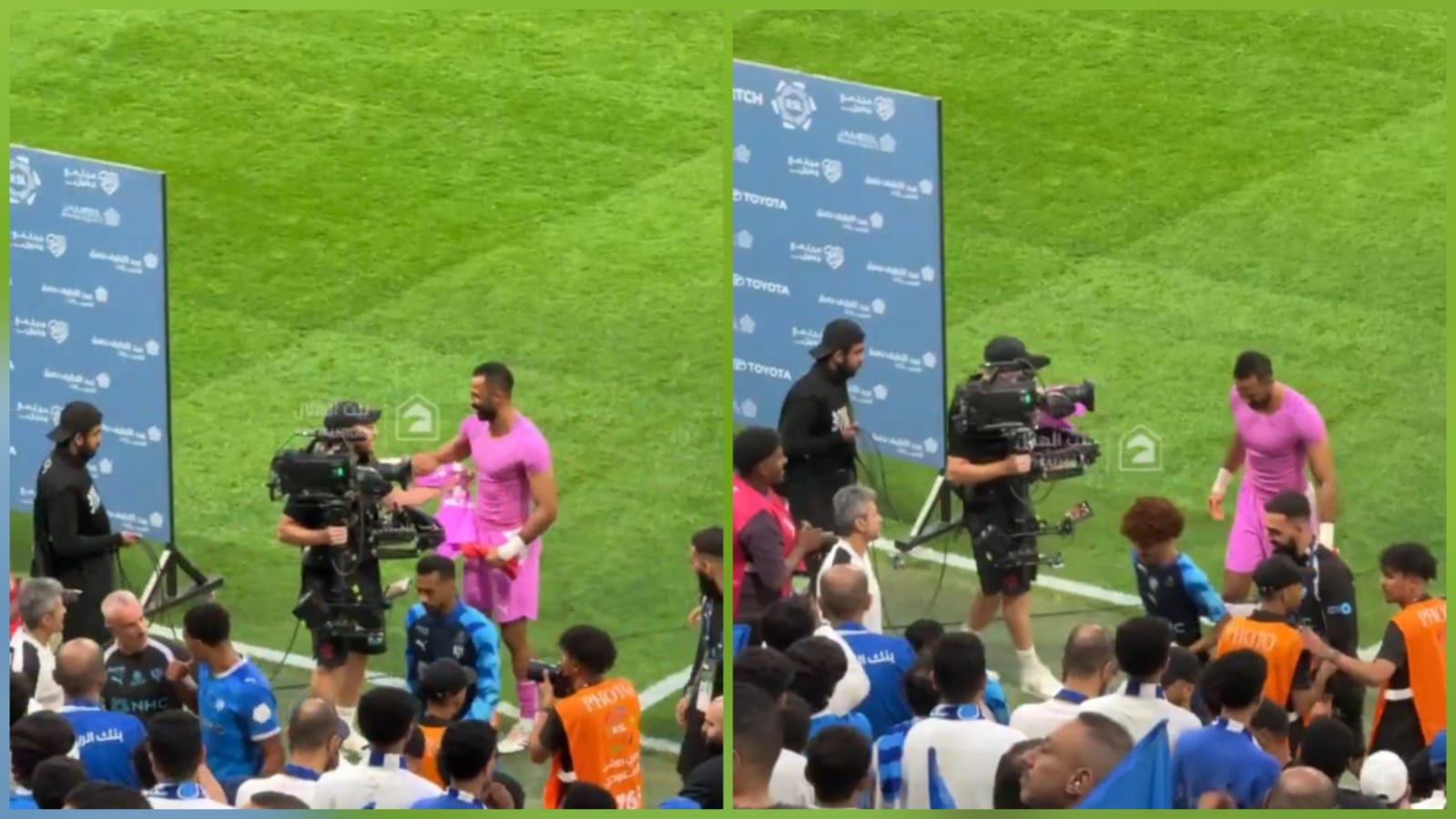 العويس يهدي قميصه لمصور المباراة بعد انتصار الهلال.. فيديو