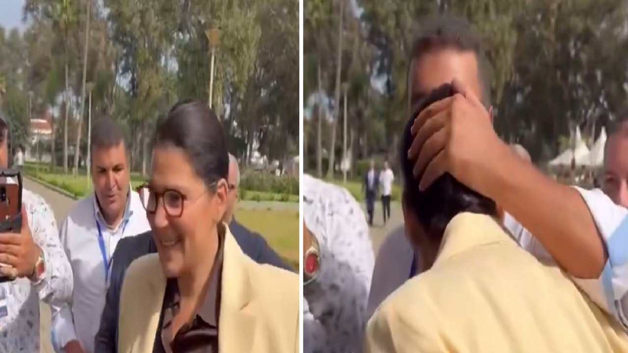 تقبيل رأس وكتف رئيسة الحكومة المغربية يضعها في موقف محرج أمام الكاميرات.. فيديو