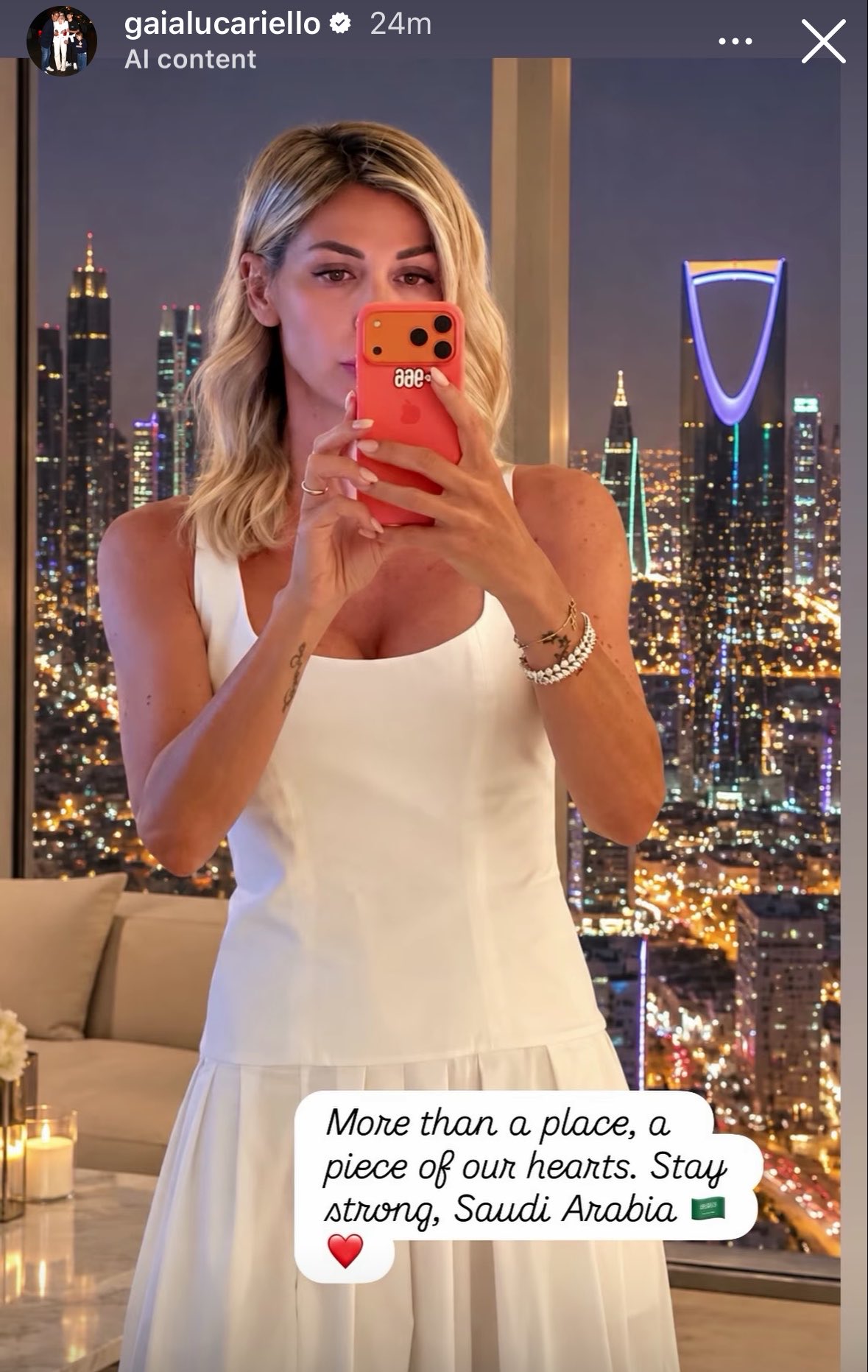 رسالة مؤثرة من زوجة المدرب إنزاغي تعبر فيها عن حبها للمملكة..صورة