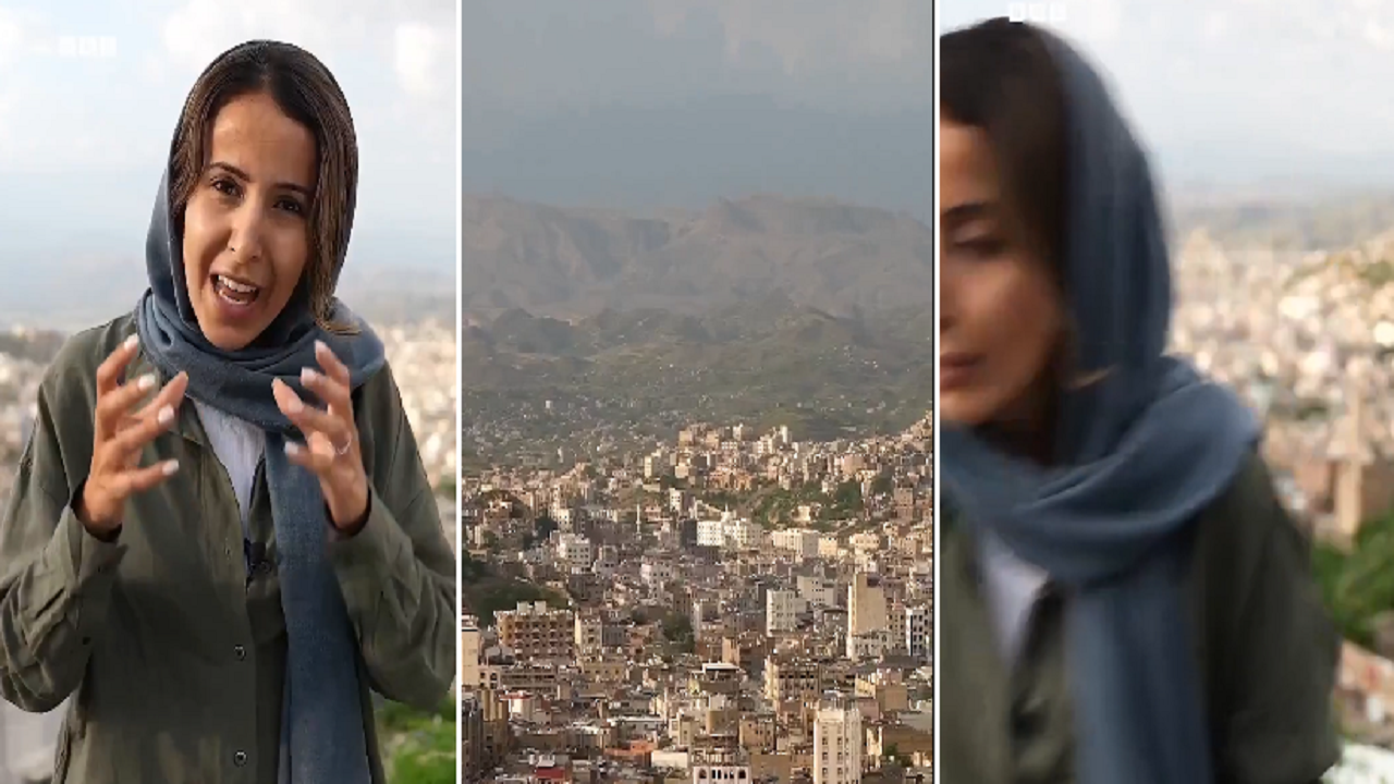 تحت نيران المليشيا: مراسلة “BBC” تفر على الهواء المباشر في تعز.. وزيف شعارات الحوثي ينكشف