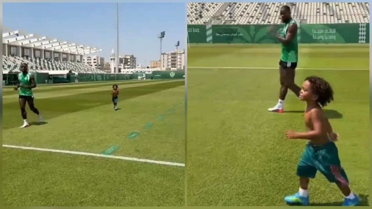 توني يتدرب في مقر الأهلي برفقة ابنه .. فيديو