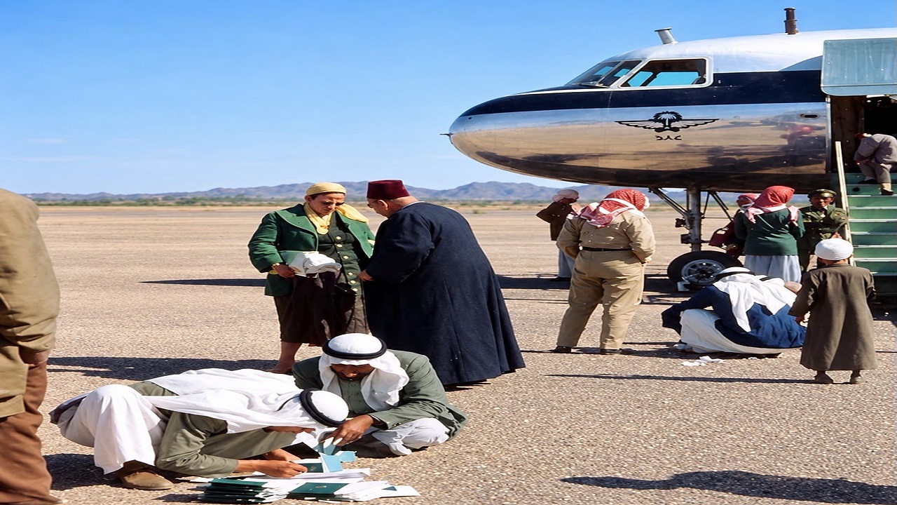 صورة نادرة توثق بدايات مطار المدينة المنورة عام 1950م