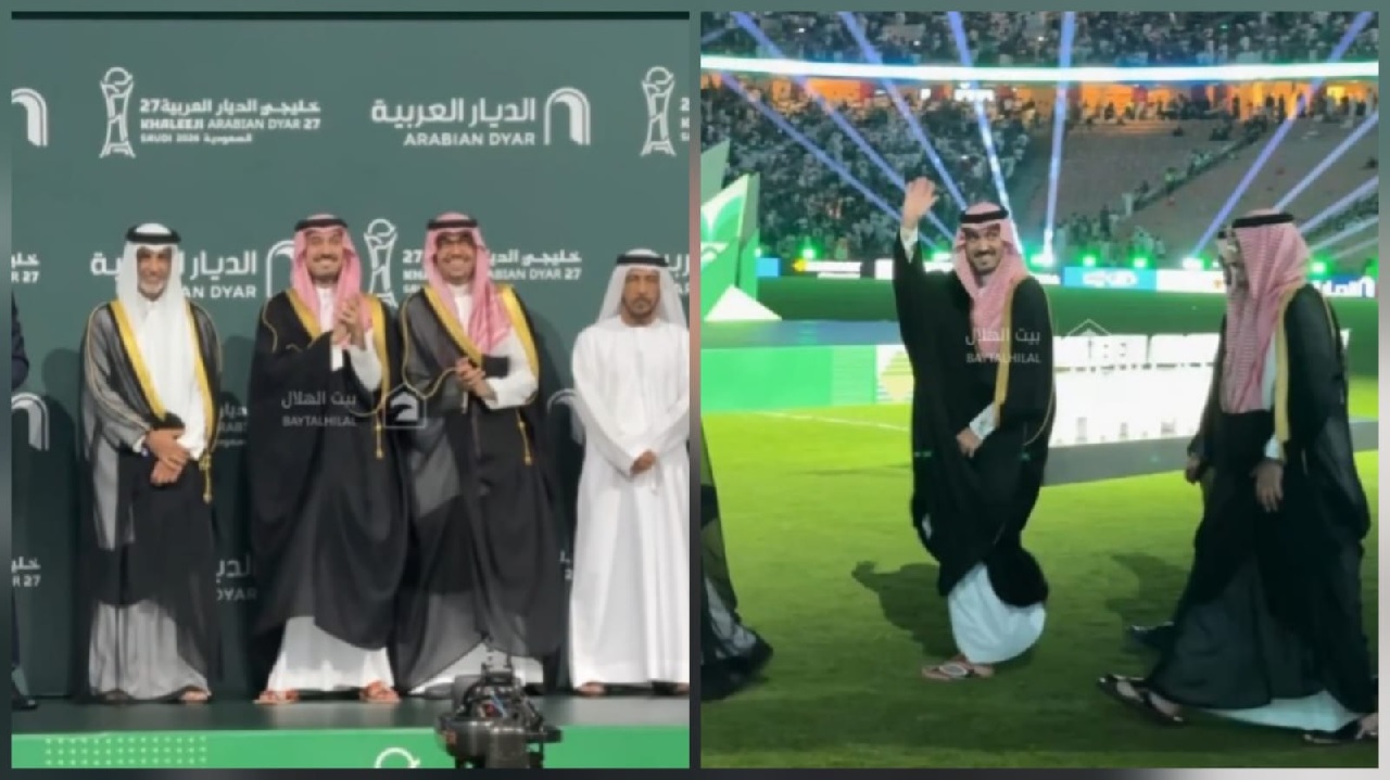 ملامح الفرح تسيطر على الأمير عبدالعزيز بن تركي لحظة تتويج الأخضر.. فيديو