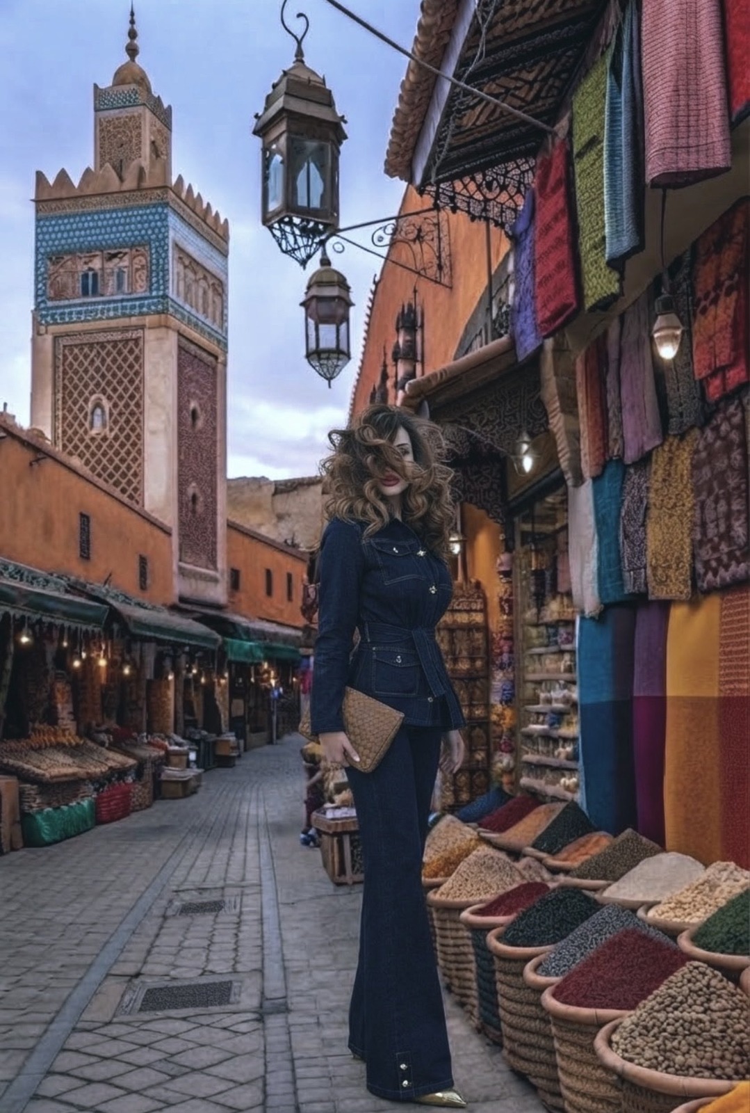أمل الغامدي تشيد بالتراث المعماري والفني لمدينة مراكش المغربية.. صور