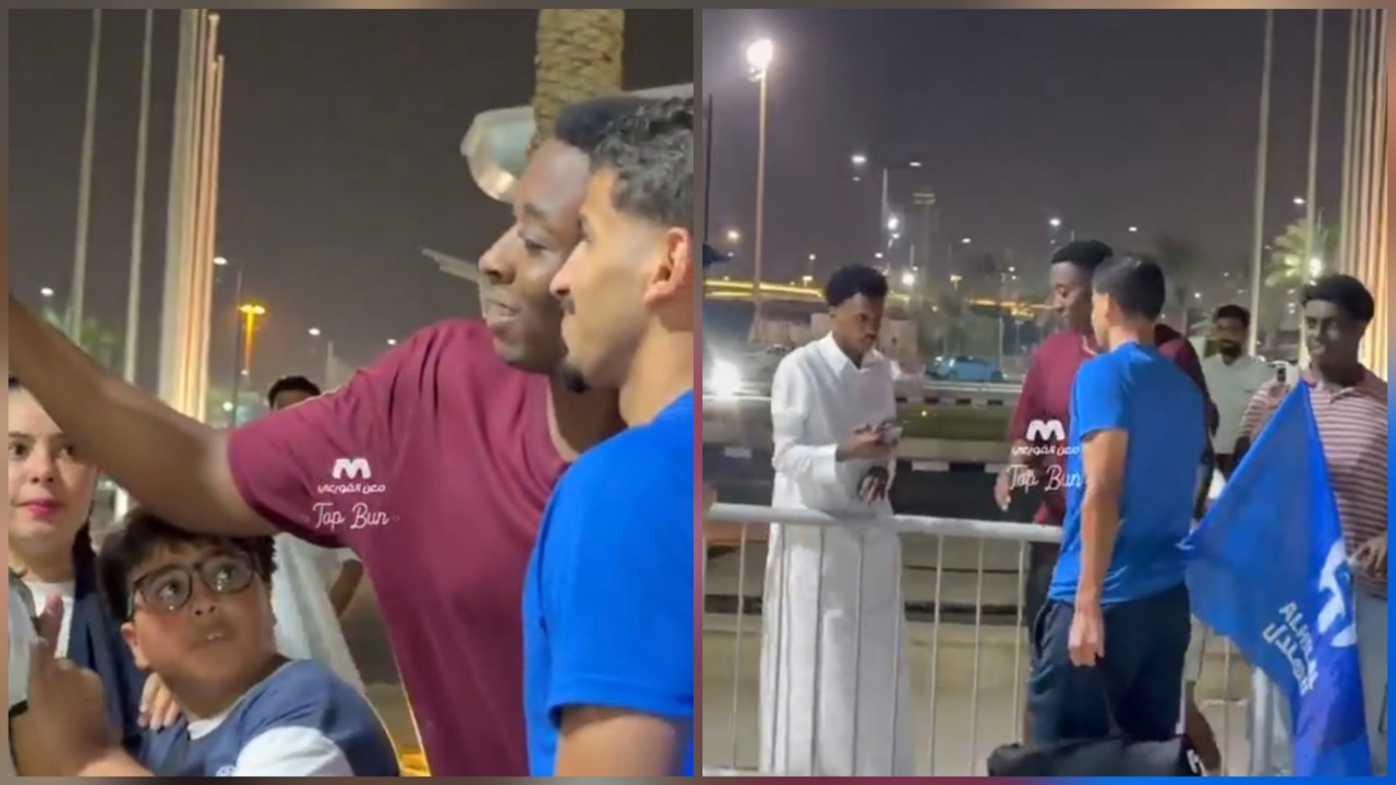 محزري يستجيب لجماهير الهلال بالتقاط الصور التذكارية .. فيديو