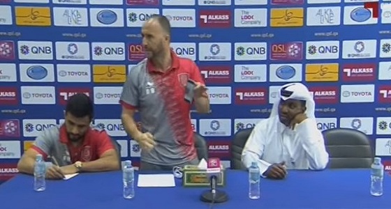 بالفيديو.. جمال بلماضي يتهم صحفي قطري بالكذب
