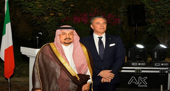 أمير الرياض يشرف حفل سفارة إيطاليا