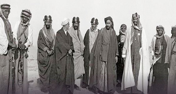 صورة نادرة للملك عبد العزيز وأمير الأحواز قبل 100 عام
