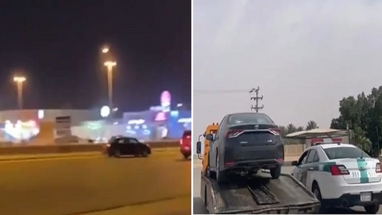 بالفيديو.. الإطاحة بقائد مركبة يمارس التفحيط في الرياض