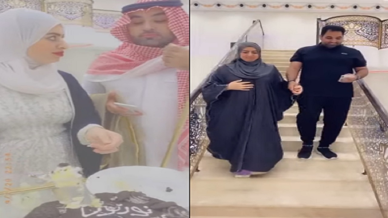 بالفيديو.. أميرة الناصر ومشعل الخالدي يحتفلان بعودتهما بحفل زفاف