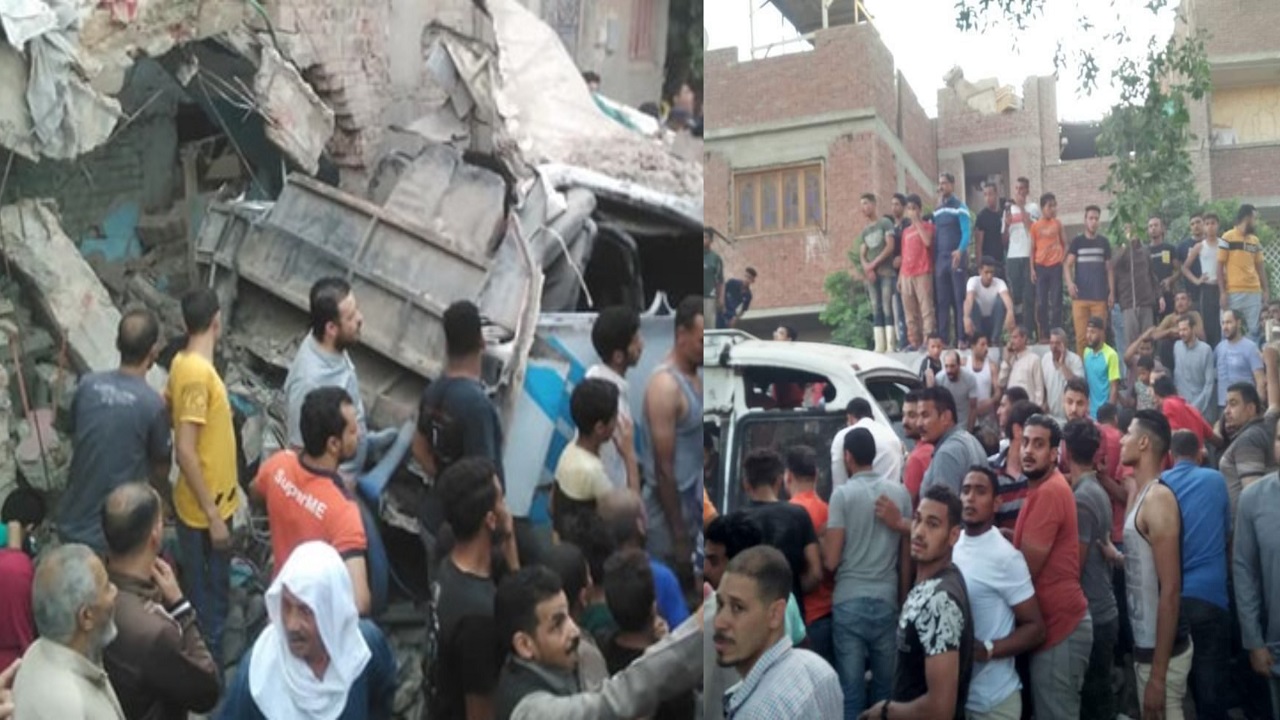فيديو.. قتلى وجرحى في حادث تصادم قطار بسيارتين في مصر