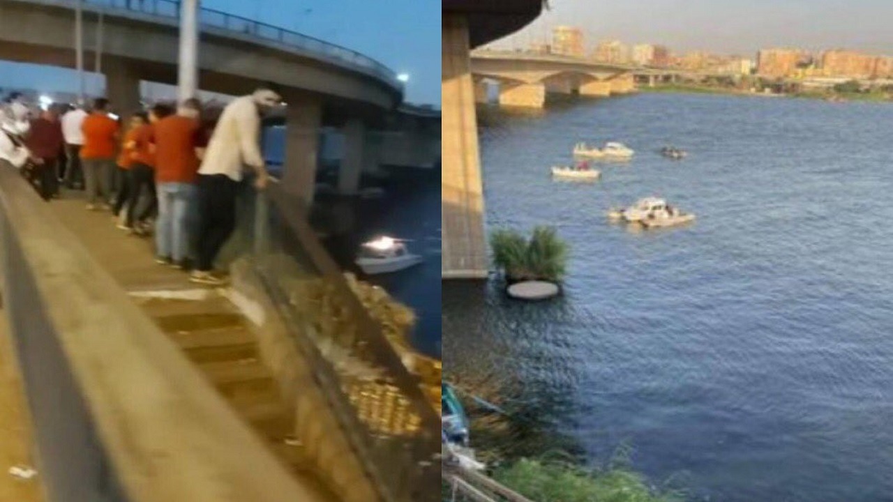 حادث مأساوي.. البحث عن 14 شخصًا بعد سقوط حافلة بهم في نهر النيل