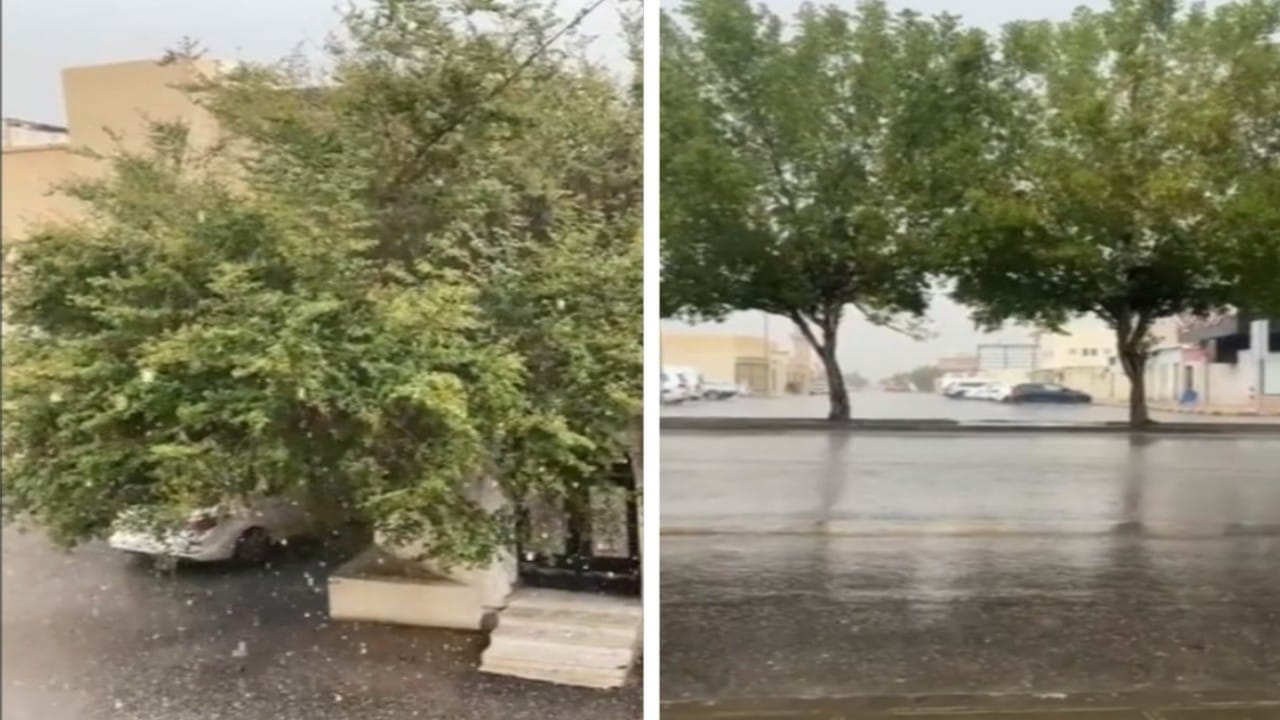 شاهد.. لقطات مختلفة من أمطار الرياض 