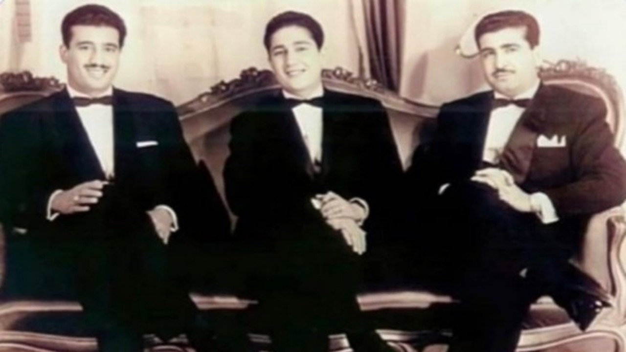 صورة نادرة للملك سلمان وأخويه الأمير فواز والأمير ماجد