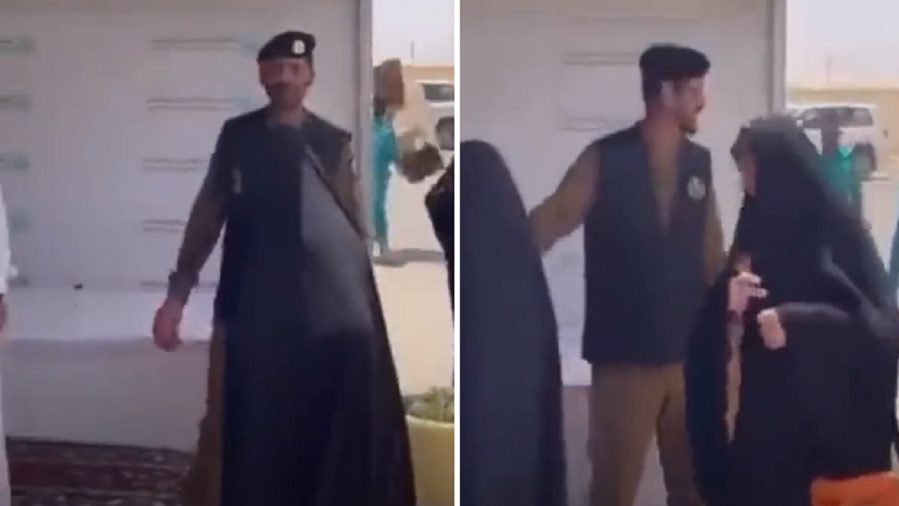 شاهد.. مقطع متداول لرجل أمن يرحب بالحجاج العراقيين أثناء إنهاء إجراءاتهم