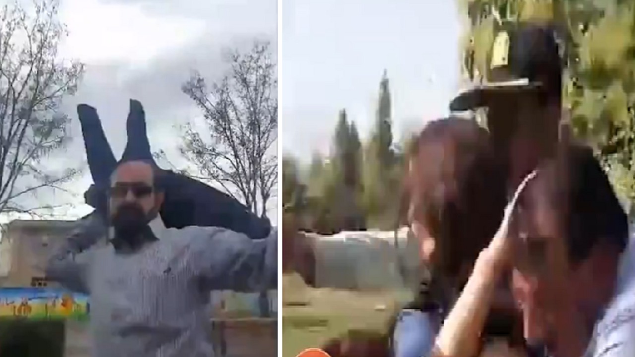 بالفيديو.. الاعتداء بالضرب على نساء تظاهرن ضد النظام الإيراني