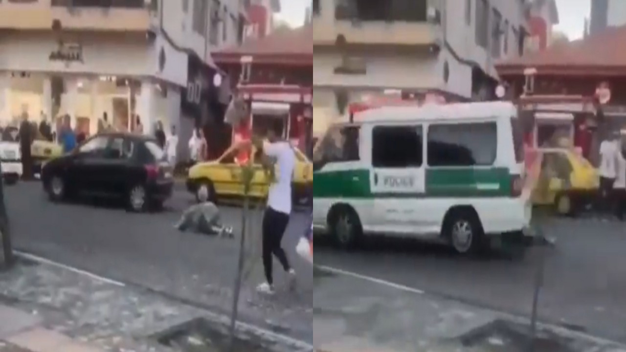 بالفيديو.. الشرطة الإيرانية تلقي فتاة من سيارة متحركة لعدم ارتدائها الحجاب