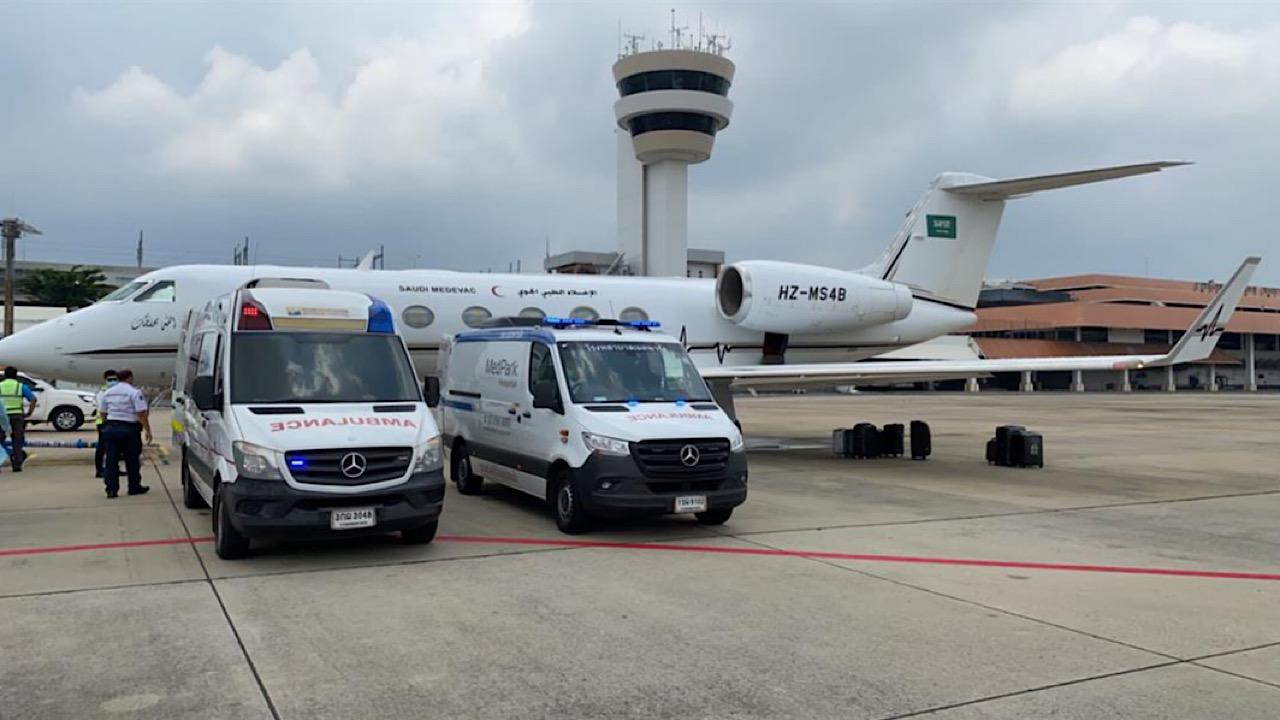 طائرة إخلاء طبي تنقل مواطنين من تايلاند للعلاج بالمملكة