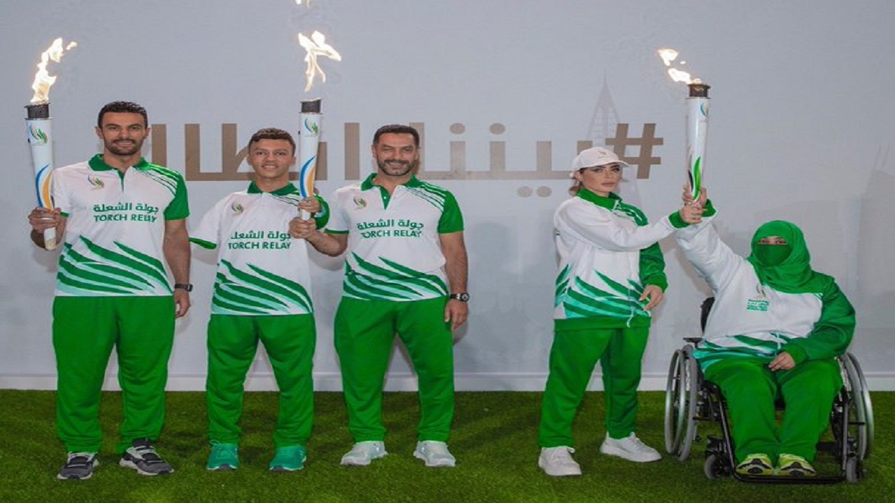 إطلاق الشعلة الأولمبية لدورة الألعاب السعودية