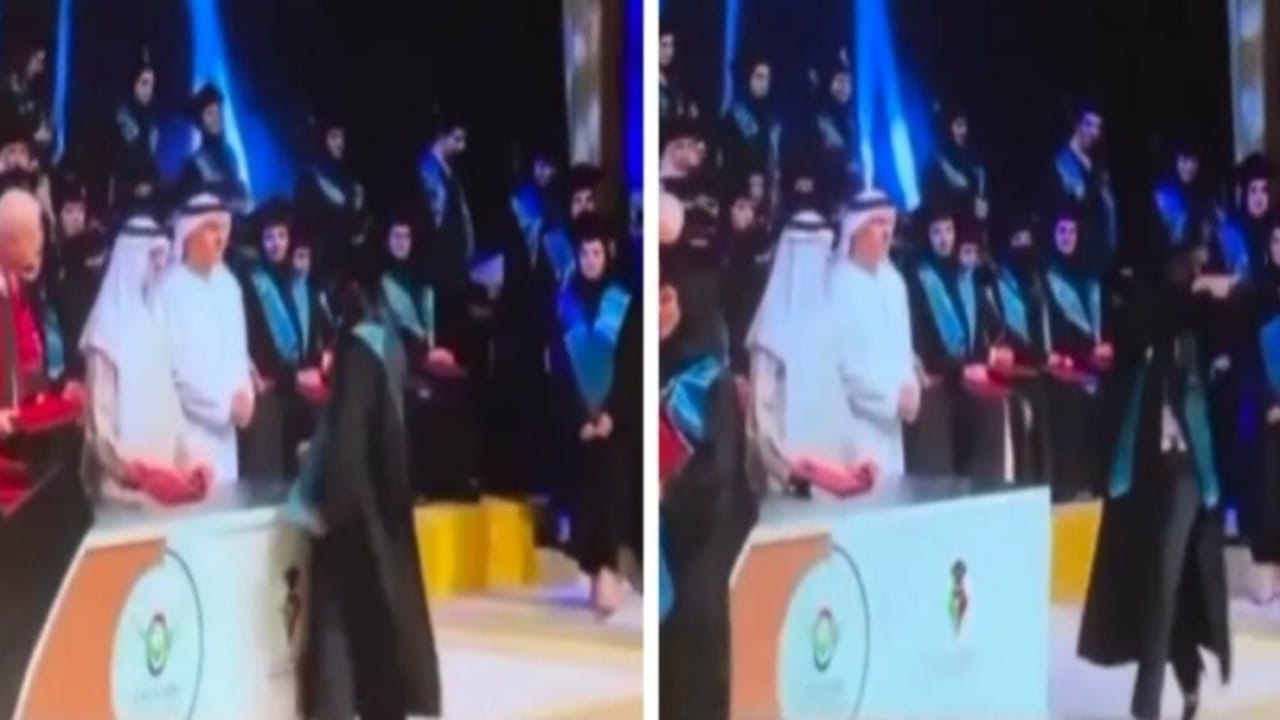 شاهد.. ردة فعل الشيخ نهيان على احتفال فتاة أثناء تسلمها شهادة التخرج