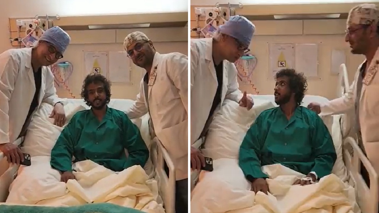 شاهد.. ياسر الشهراني يشكر الأطباء قبل مغادرته المستشفى