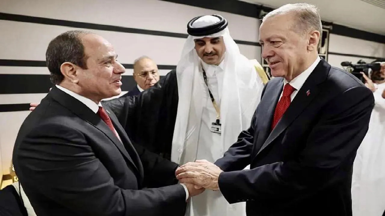 أردوغان: السيسي &#8220;سعيد للغاية&#8221; إثر لقائنا في قطر