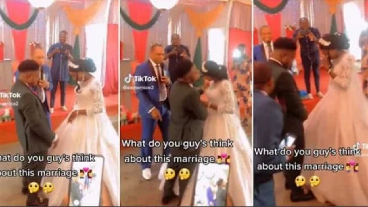 شاب يصفع عروسته بقوة أمام المعازيم خلال حفل زفافهما