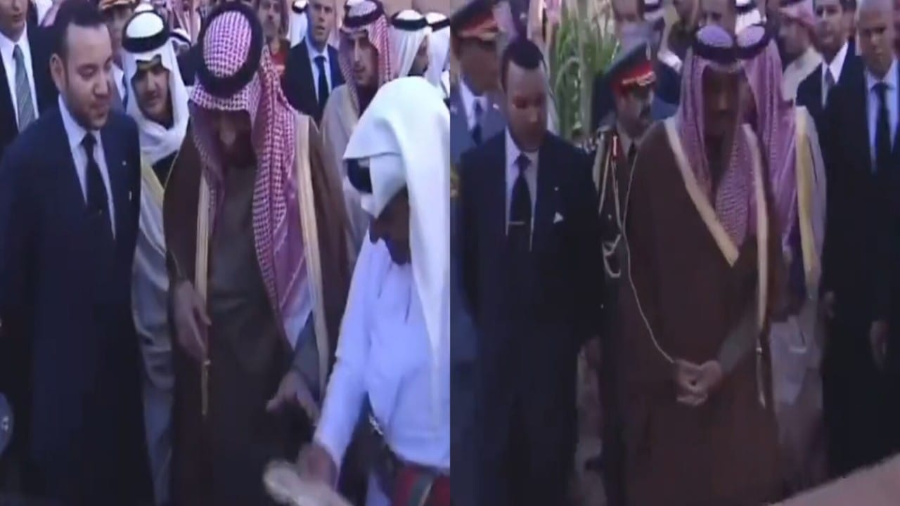 فيديو نادر لخادم الحرمين وملك المغرب محمد السادس بالعاذرية