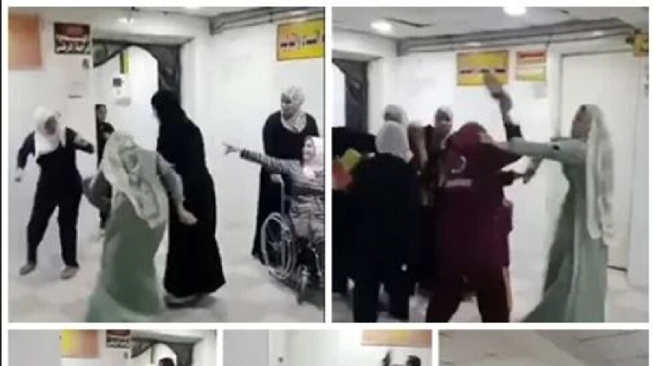 فيديو .. ضابط يعتدي على أطقم تمريض بمستشفى في مصر