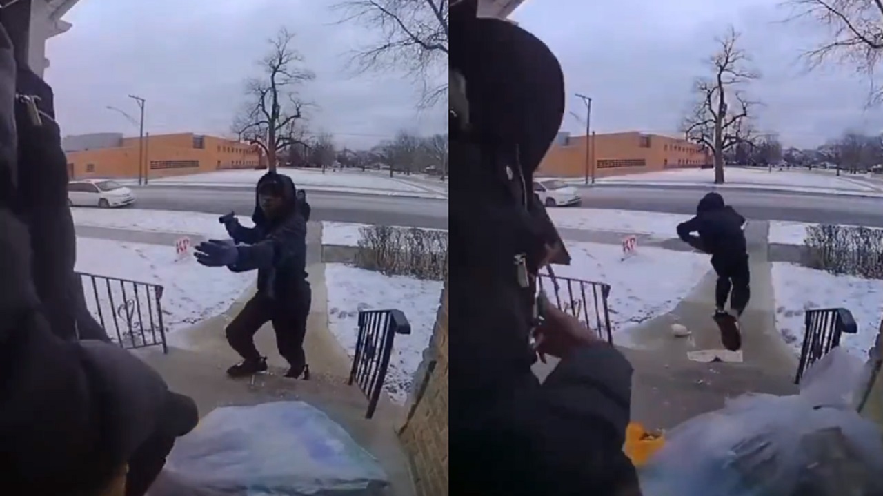 بالفيديو .. لص يعتدي على امرأة ويسرق سيارتها في وضح النهار