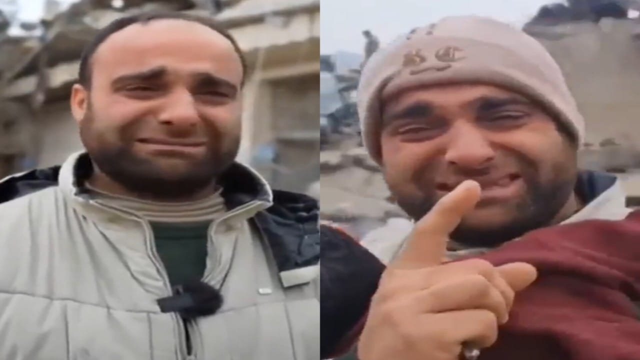 مشاهد مؤلمة لسوري فقد 12 من عائلته أسفل أنقاض الزلزال