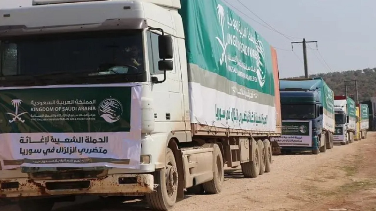 مركز الملك سلمان للإغاثة: 70 شاحنة حجم المساعدات لسوريا
