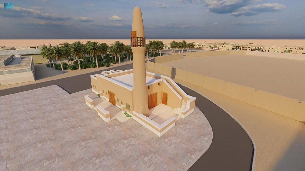 مشروع الأمير محمد بن سلمان لتطوير المساجد التاريخية يبقي مآذن مسجد أم زرينيق الإسطوانية شامخة