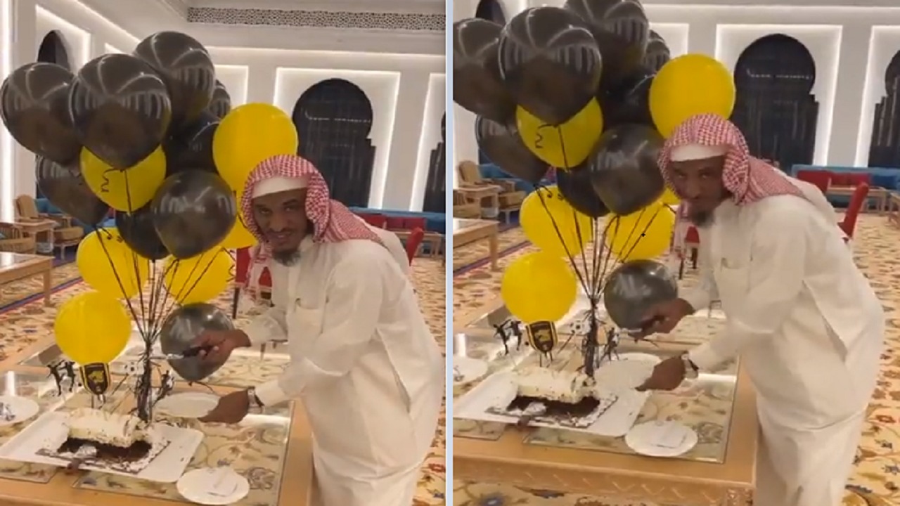 الشيخ سليمان الجبيلان يشارك احتفالات الاتحاد (فيديو)