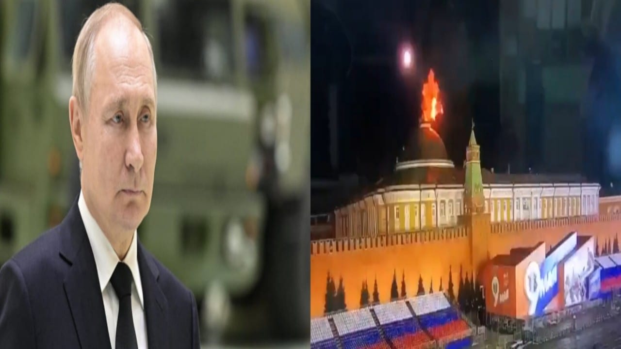 بالفيديو.. هجوم طائرات مسيرة على الكرملين لاغتيال بوتين