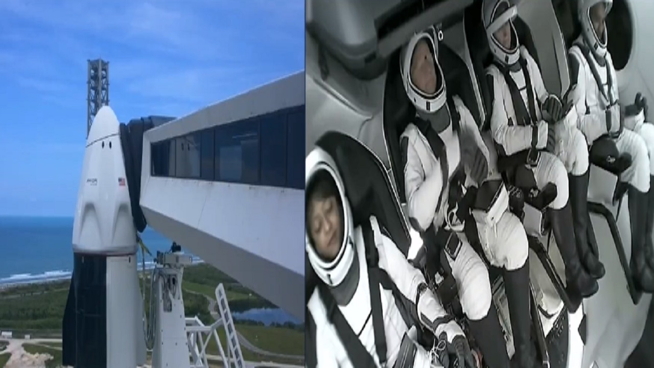 دخول رائدي الفضاء السعوديين إلى &#8220;مركبة دراغون&#8221; .. فيديو