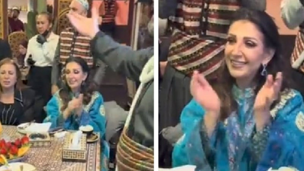 Wafaa Mousli Delights Fans as She Appears in Riyadh Restaurant