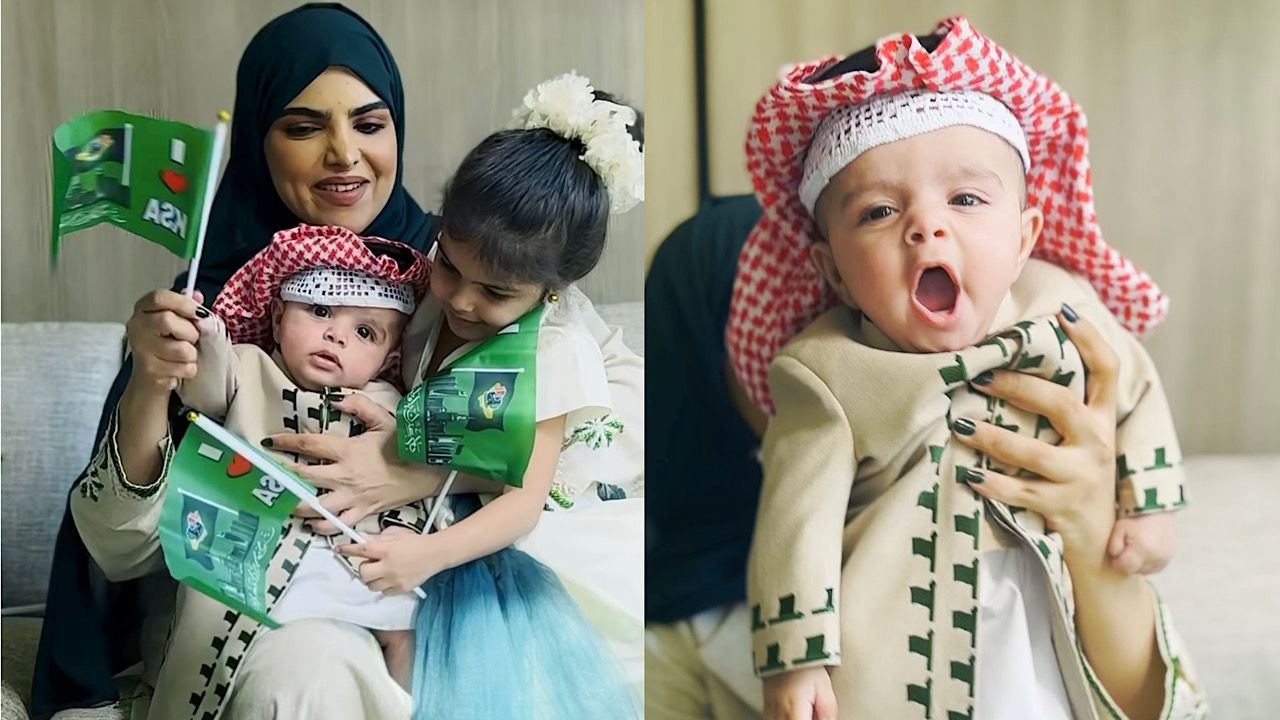 سارة الودعاني تحتفل برفقة أبنائها باليوم الوطني .. فيديو