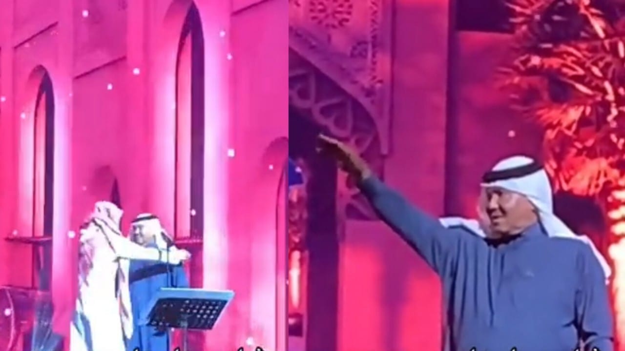 ردة فعل محمد عبده مع شاب اقتحم المسرح ليحتضنه.. فيديو
