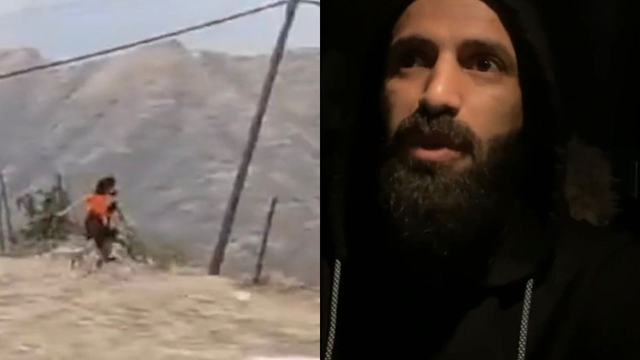أحد الشابين يعلق على مقطع سقوطه مع صديقه من سفح جبلي بجازان .. فيديو
